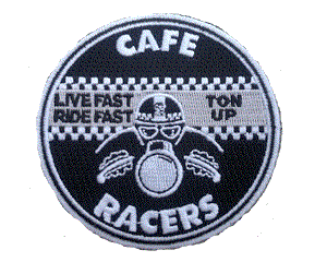 Cafe Racer b/w patch 3 inch